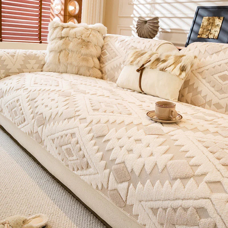 ⏳Limited-time 50% off⏰Modern Geometric Plush Sofa Cover🛋️ | Style & Protection for Your Living Room✨