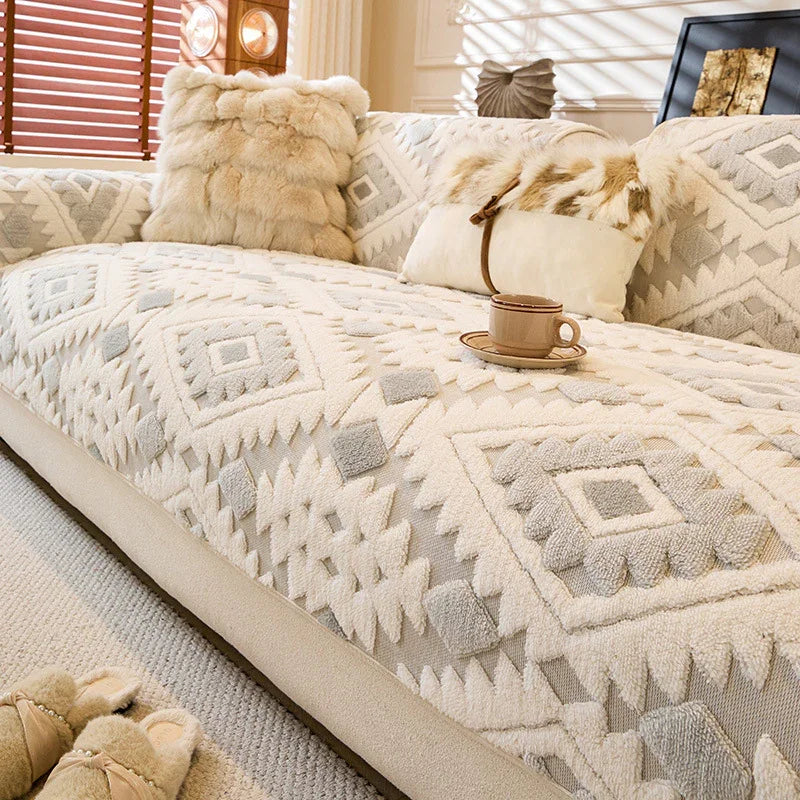 ⏳Limited-time 50% off⏰Modern Geometric Plush Sofa Cover🛋️ | Style & Protection for Your Living Room✨