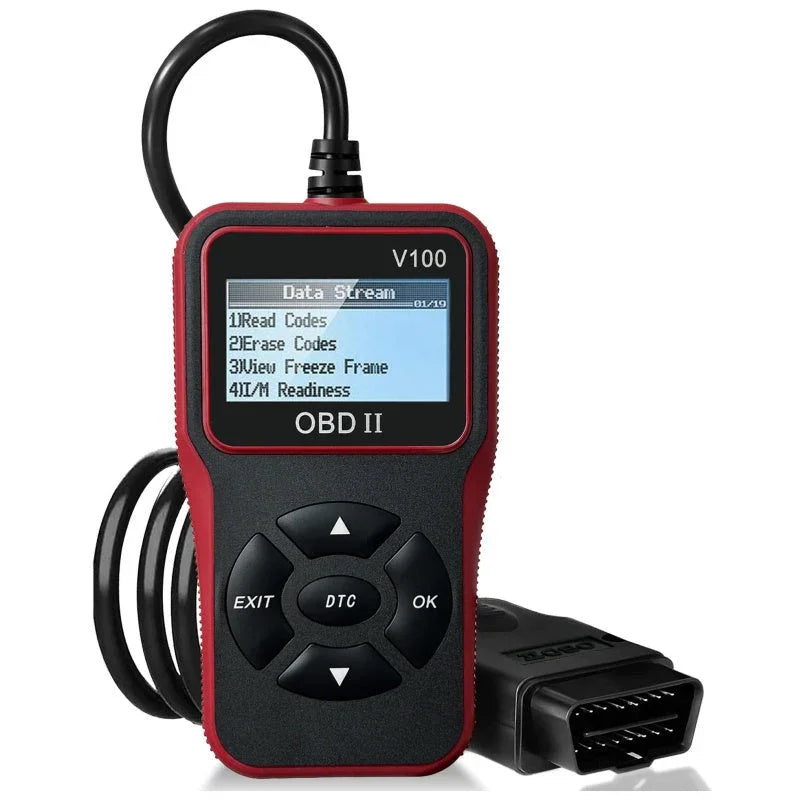 OBD II automotive diagnostic tool scanner with screen and cable, premium auto tool from clarioy