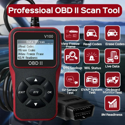 OBD II scan tool for car diagnostics with screen and buttons, premium auto tool at clarioy
