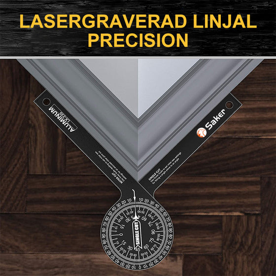 ⏳🔥LIMITED-TIME 50% OFF! ⏰📏 Precision Aluminum Protractor‑Miter Saw Angle Finder Gauge, 360 Degree Angle Measuring Tool, Anodized Aluminum Protractor for Woodworking, Carpentry & DIY Cutting Projects