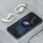 Wireless headsets and smartphone on gray stone surface, premium electronics from clarioy
