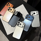 Assorted metallic iPhone cases on table, premium clarioy homeware and electronics accessory