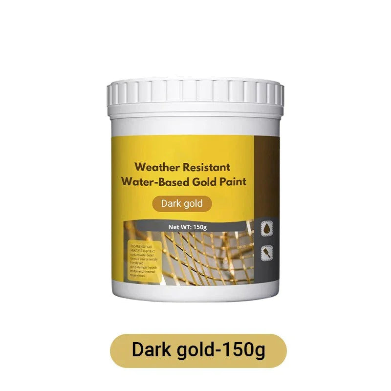 Clarioy 150g dark gold weather resistant water-based gold paint container with label