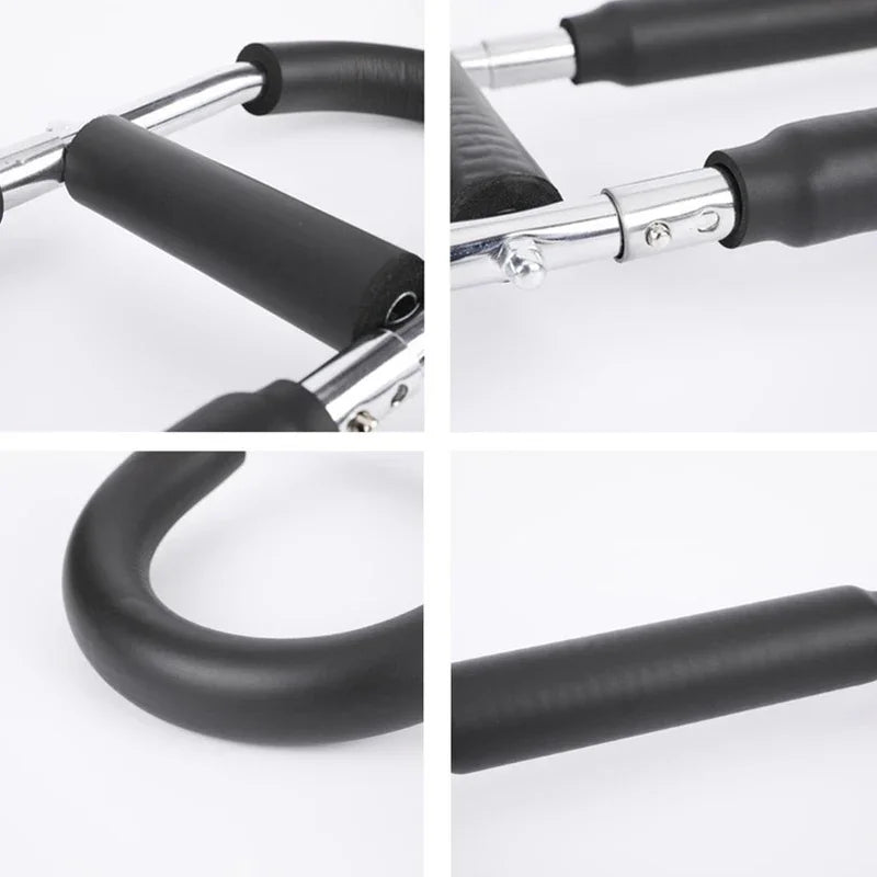 Closeup of clarioy premium auto tool grips with black foam padding and chrome details