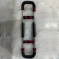 Adjustable push up bar with black and red foam grips on a light textured surface, fitness homeware