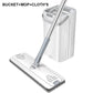Flat mop and bucket cleaning set with six cloths, modern homeware from Clarioy