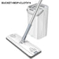 clarioy flat mop with bucket and four cleaning cloths, premium home cleaning tool set