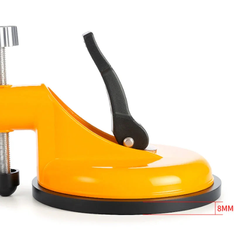 Yellow suction cup lifter clamp tool for glass or tile, 8mm thickness, clarioy auto tools