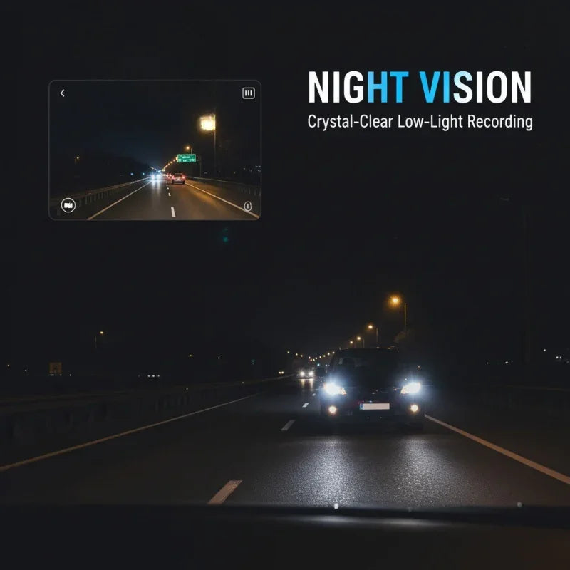 🚗1080P HD Dash Cam with Wi-Fi & Night Vision