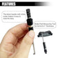 Clarioy brake pad measuring tool with black handle and white scale for easy brake thickness reading