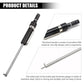 Clarioy black ABS handle brake pad thickness gauge, stainless steel durable auto tool.