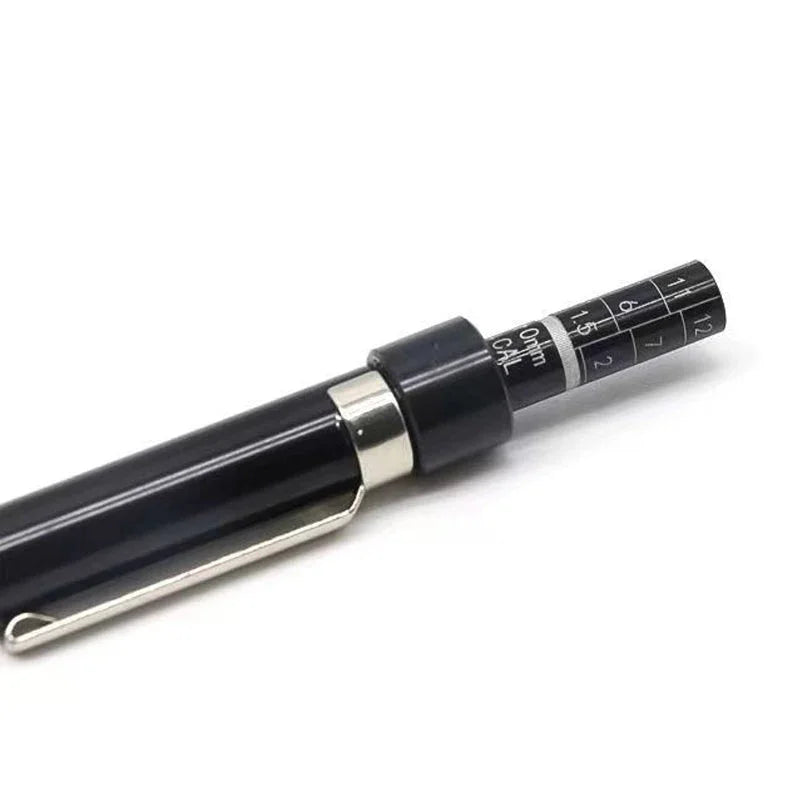 Black automotive tire tread depth gauge tool with measurement markings, clarioy auto tools
