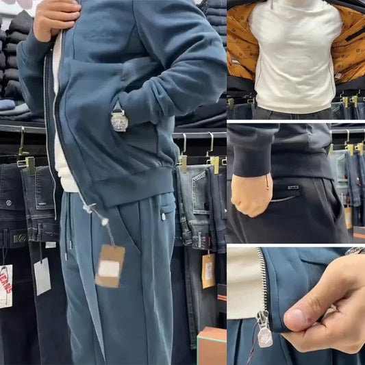 Men's Casual Jacket & Pants Two-Piece Set