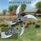 Adjustable metal blade tool with four curved arms for premium auto or garden use by clarioy