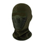 Olive green fleece balaclava mask with ventilated face shield, premium winter headgear from clarioy