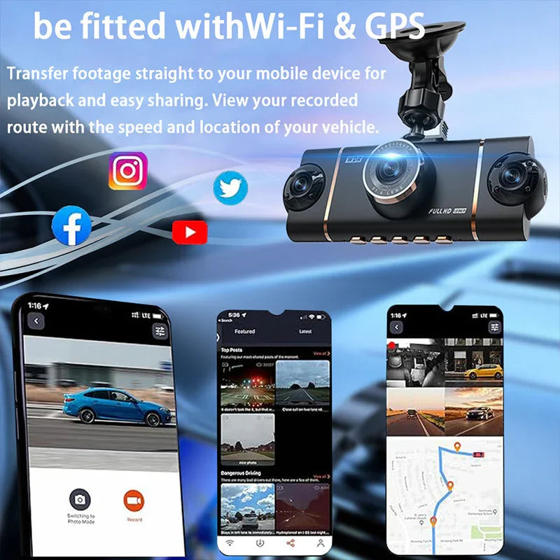 Wi-Fi GPS car dash cam with mobile app integration, Clarioy auto tool electronics
