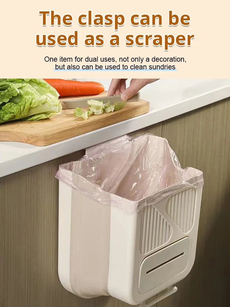 ⏳Time-Limited Special⏰Foldable Hanging Trash Can – Space Saving, Leak Proof & Easy to Clean🧼
