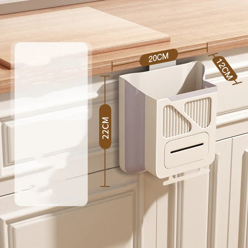⏳Time-Limited Special⏰Foldable Hanging Trash Can – Space Saving, Leak Proof & Easy to Clean🧼