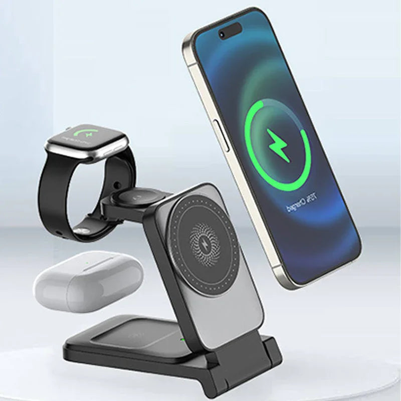 🔥Hot Sale Deals-3-in-1 Foldable Magnetic Wireless Charger