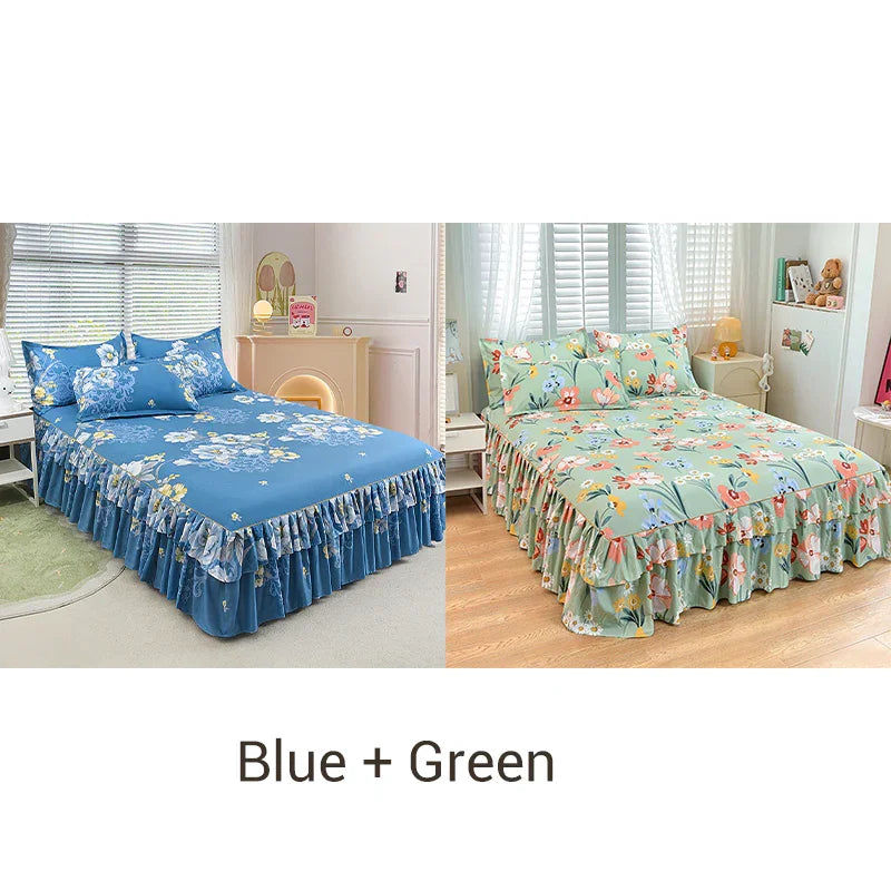⏳Time-Limited Special⏰3-Piece Ruffled Bed Skirt Set🛏️