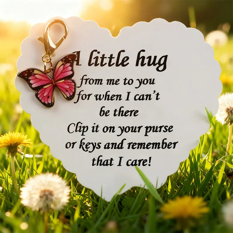 Elegant Butterfly Pendant with Message Card