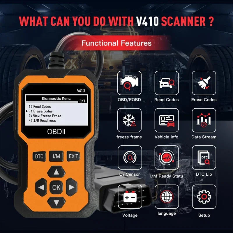 ⏰40% Off!🔧 Plug it in and scan! Professional-grade OBD2 diagnostic tool.  Even beginners can easily maintain their vehicles.⚡