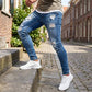 👖60% OFF! 🔥 Stylish Distressed Skinny Jeans for Men – Slim Tapered Fit, Breathable Cotton & Edgy Ripped Details