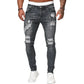 👖60% OFF! 🔥 Stylish Distressed Skinny Jeans for Men – Slim Tapered Fit, Breathable Cotton & Edgy Ripped Details