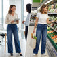 🥰Women's Drawstring Waist Wide-Leg Denim Jeans