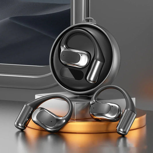 🎁 57% OFF! 🌀 Wireless Open-Ear Headphones – Air Conduction Tech, 72H Playtime & AI Noise-Canceling Calls 🎧✨