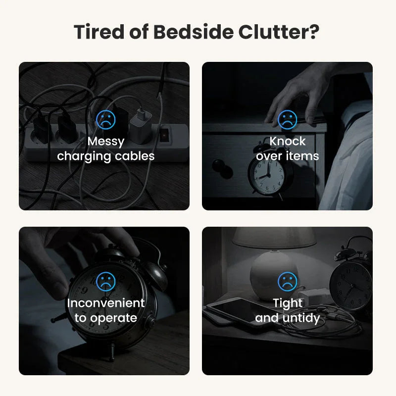 🔥Limited-time offer-6-in-1 Wireless Charging Station（Wireless charger, clock, Bluetooth speaker, night light, LED digital display, and thermometer）