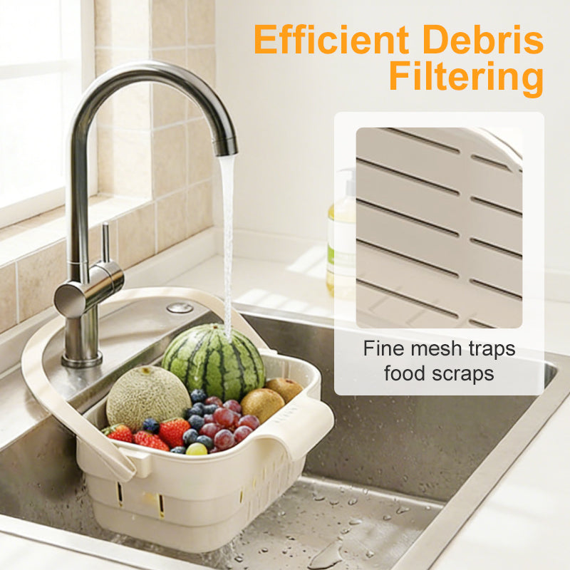 📢📢50% OFF !! ⏰Collapsible Faucet-Hanging Sink Strainer Basket