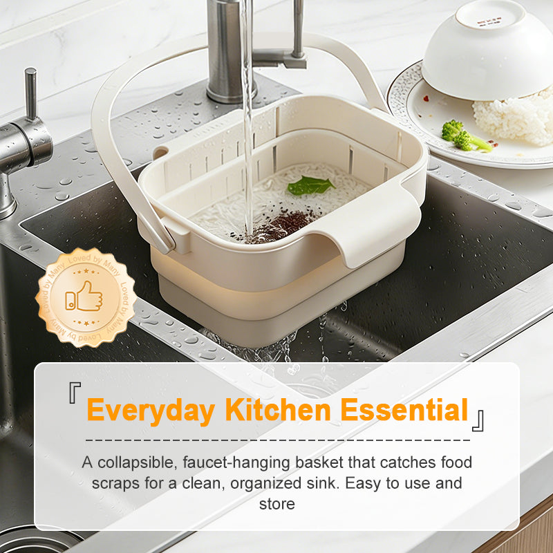 📢📢50% OFF !! ⏰Collapsible Faucet-Hanging Sink Strainer Basket