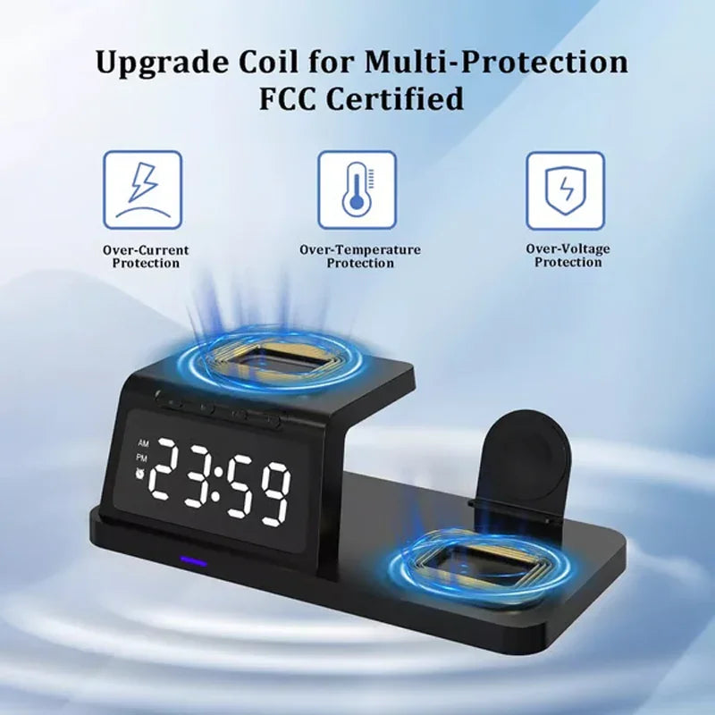 🥳2026 HOT SALE🥳7-in-1 Fast-Charging Wireless Charging Station With Clock