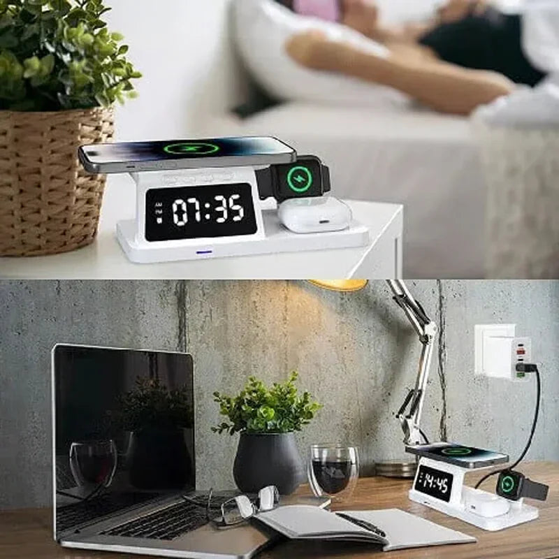 🥳2026 HOT SALE🥳7-in-1 Fast-Charging Wireless Charging Station With Clock