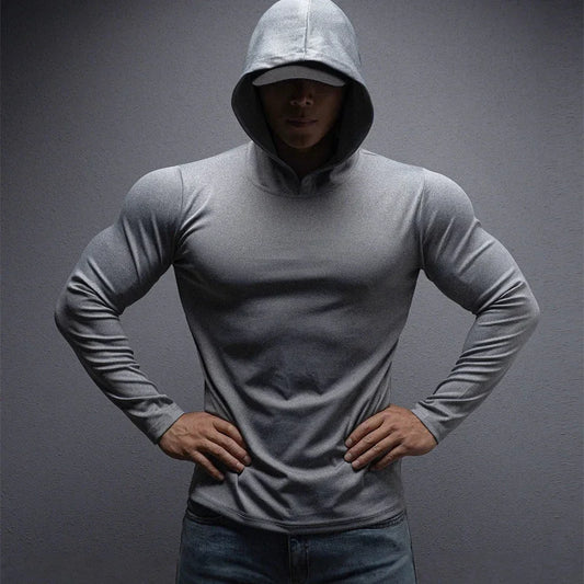 🎁Free Gift With Purchase 🎁 Men's Stretch-Fit Long Sleeve Fitness Hoodie