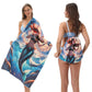 ⏰🔥LIMITED TIME 50% OFF!🔥50K+ SOLD!2-in-1 Printed Beach Towel Backpack