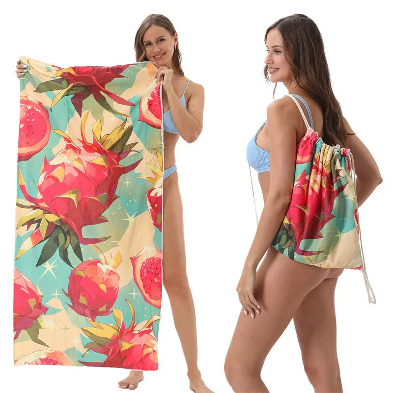 ⏰🔥LIMITED TIME 50% OFF!🔥50K+ SOLD!2-in-1 Printed Beach Towel Backpack