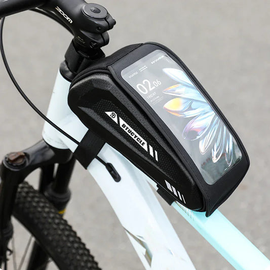 🚴‍♂️40% OFF!📱Water-Resistant Large Capacity Bicycle Bag – Touch-Sensitive Phone Pouch, Slim Top-Tube Design & Dual Zippers🌧️