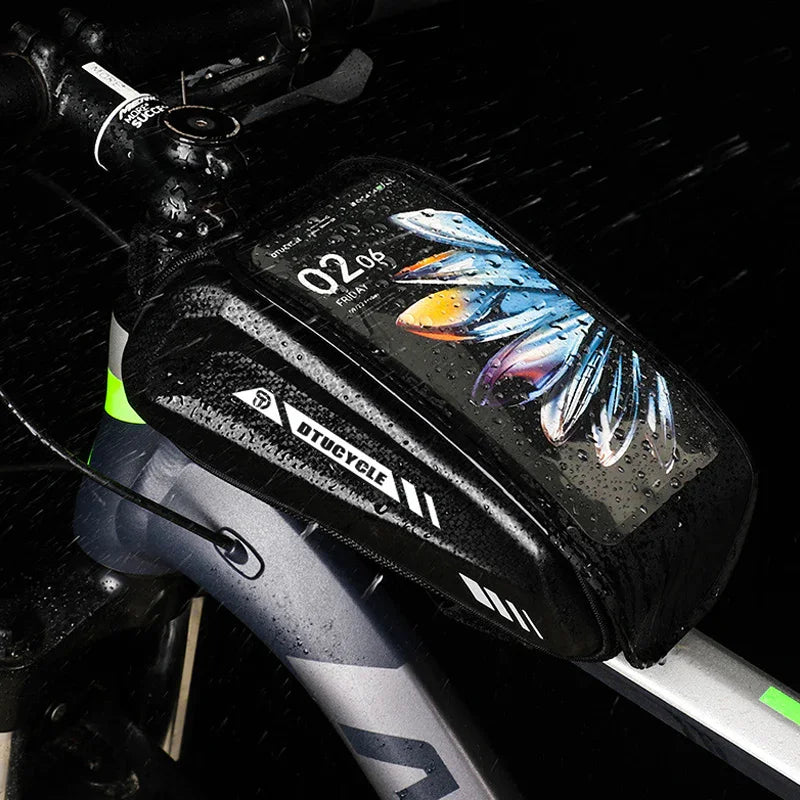 🚴‍♂️40% OFF!📱Water-Resistant Large Capacity Bicycle Bag – Touch-Sensitive Phone Pouch, Slim Top-Tube Design & Dual Zippers🌧️