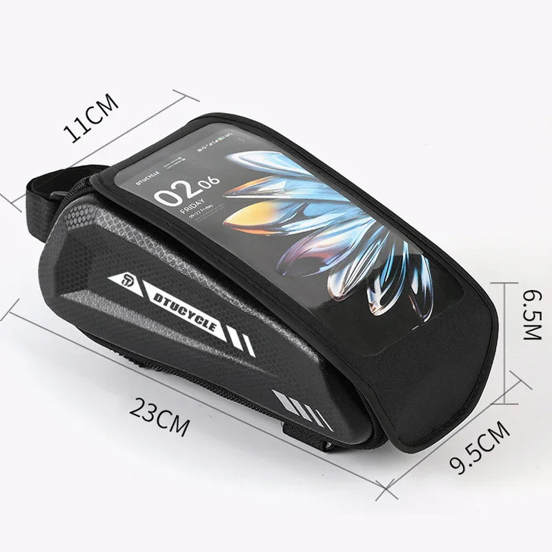 🚴‍♂️40% OFF!📱Water-Resistant Large Capacity Bicycle Bag – Touch-Sensitive Phone Pouch, Slim Top-Tube Design & Dual Zippers🌧️