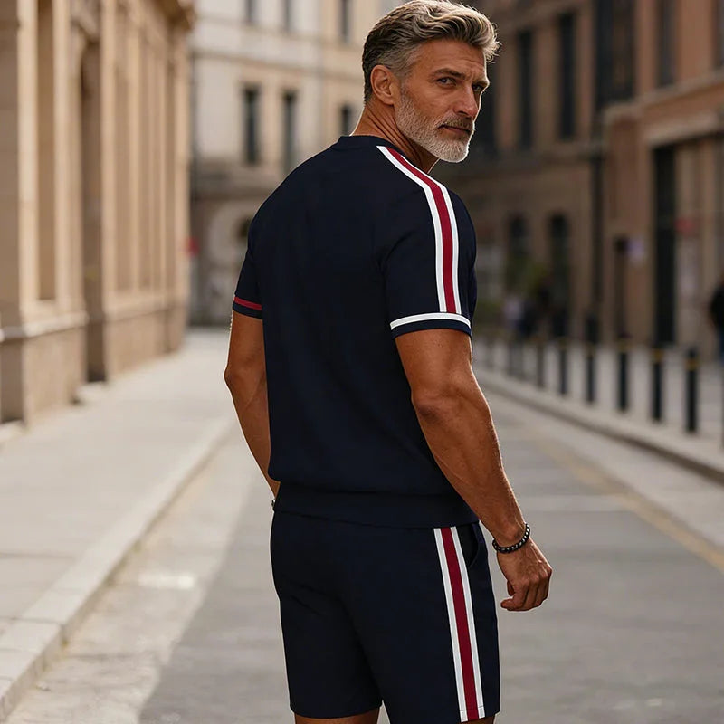 🥳2026 HOT SALE💞50K+ SOLD!✨Men's Quarter-Zip Shirt & Shorts Set