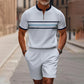 🥳2026 HOT SALE💞50K+ SOLD!✨Men's Quarter-Zip Shirt & Shorts Set