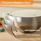 🎉 2026 Sale — Over 31,200 Sold! 🥣 304 Stainless Steel Mixing Bowl Set with Airtight Lids & Grater Attachments 🔪✨