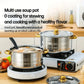 💎 -50% ON 5-PC STAINLESS STEEL SET! 💎 Thickened Pots, Glass Lids & Elegant Gold Accents for Any Stovetop