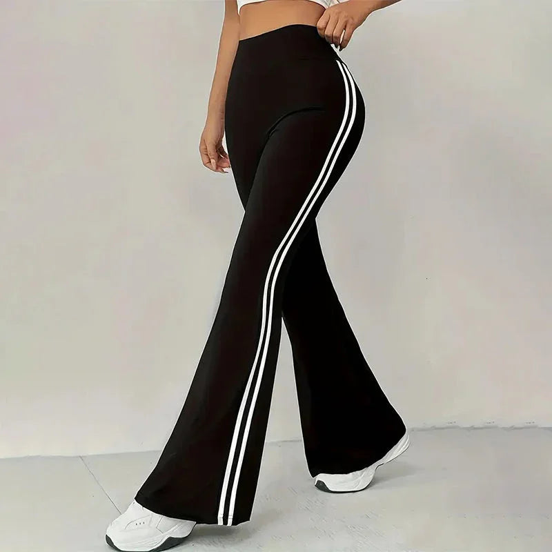 ⏰🔥LIMITED TIME 50% OFF!🔥50K+ SOLD!High-Waist Side Stripe Flared Pants
