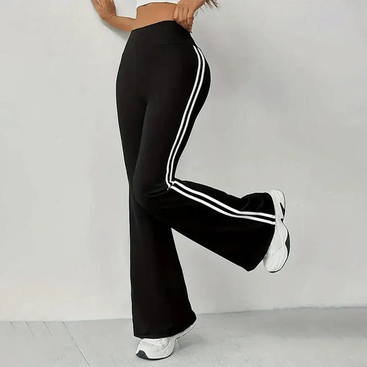 ⏰🔥LIMITED TIME 50% OFF!🔥50K+ SOLD!High-Waist Side Stripe Flared Pants