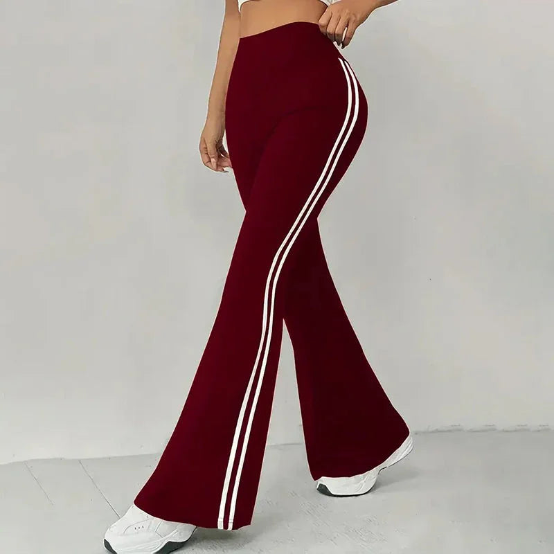 ⏰🔥LIMITED TIME 50% OFF!🔥50K+ SOLD!High-Waist Side Stripe Flared Pants