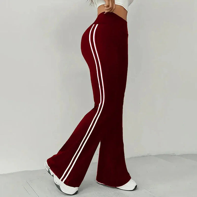 ⏰🔥LIMITED TIME 50% OFF!🔥50K+ SOLD!High-Waist Side Stripe Flared Pants